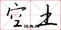 空土怎么写好看