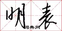 明表怎么写好看