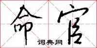 命官怎么写好看
