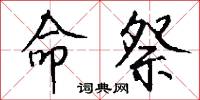 命祭怎么写好看