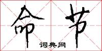 命节怎么写好看