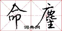 命麈怎么写好看