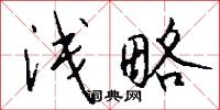 浅略怎么写好看