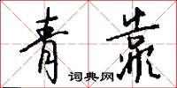 青靠怎么写好看