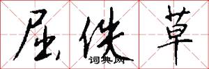 屈佚草怎么写好看