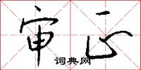 审正怎么写好看