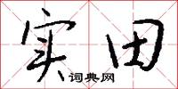 实田怎么写好看