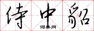 侍中貂怎么写好看