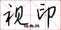视印怎么写好看