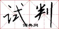 试判怎么写好看