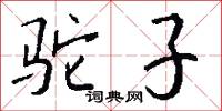 驼子怎么写好看