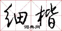 细楷怎么写好看