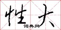 性大怎么写好看