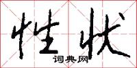 性状怎么写好看