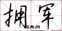 拥军怎么写好看