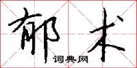 郁术怎么写好看