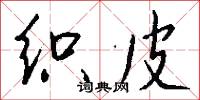 织皮怎么写好看