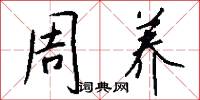 周养怎么写好看