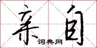 亲自怎么写好看