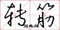 转筋怎么写好看