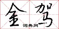 金驾怎么写好看
