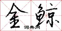 金鲸怎么写好看