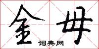 金母怎么写好看