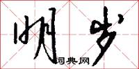 明岁怎么写好看