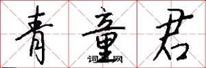 青童君怎么写好看