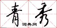 青秀怎么写好看