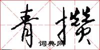 青攒怎么写好看