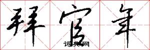 拜官年怎么写好看