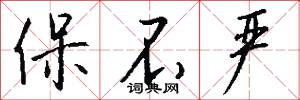 保不严怎么写好看