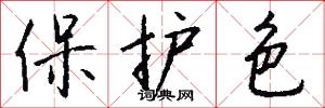 保护色怎么写好看