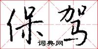 保驾怎么写好看
