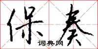 保奏怎么写好看