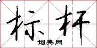 标杆怎么写好看