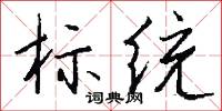 标统怎么写好看