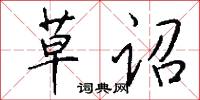 草诏怎么写好看