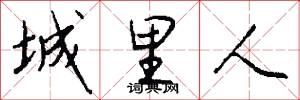 城里人怎么写好看