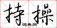 持操怎么写好看