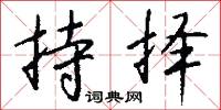 持择怎么写好看