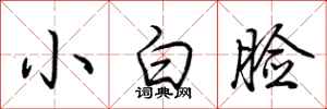 小白脸怎么写好看