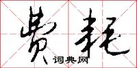 费耗怎么写好看