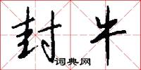 封牛怎么写好看
