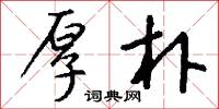 厚朴怎么写好看