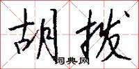 胡拨怎么写好看