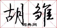 胡雏怎么写好看