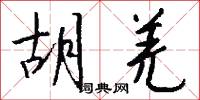 胡羌怎么写好看