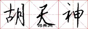 胡天神怎么写好看